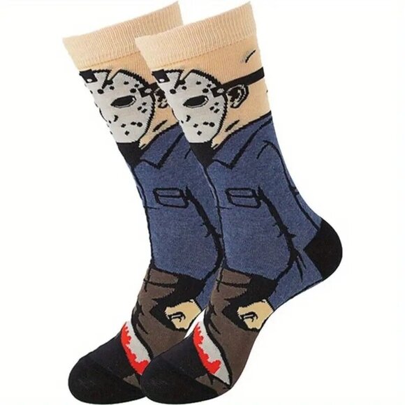 Jason Voorhees Friday 13th Horror Movie Slasher Halloween Men One Size(7-10) - Picture 1 of 12